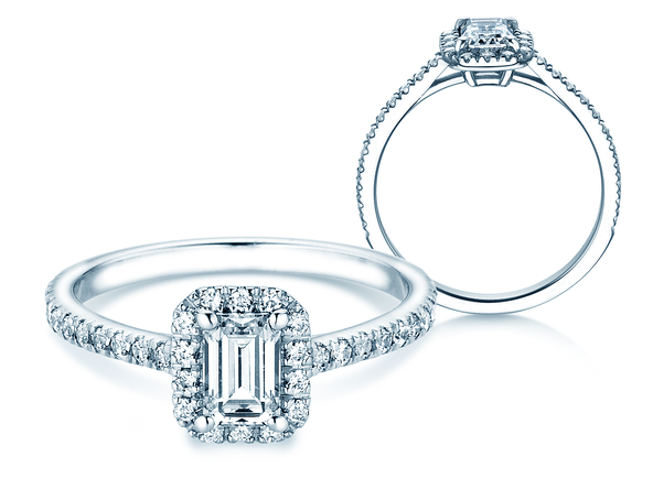 Ring Emerald Halo Pavé Labordiamant