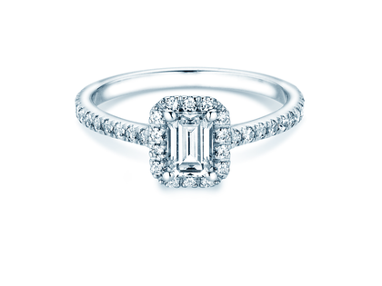 Ring Emerald Halo Pavé Labordiamant