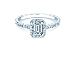 Ring Emerald Halo Pavé Labordiamant