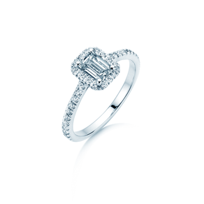 Ring Emerald Halo Pavé Labordiamant