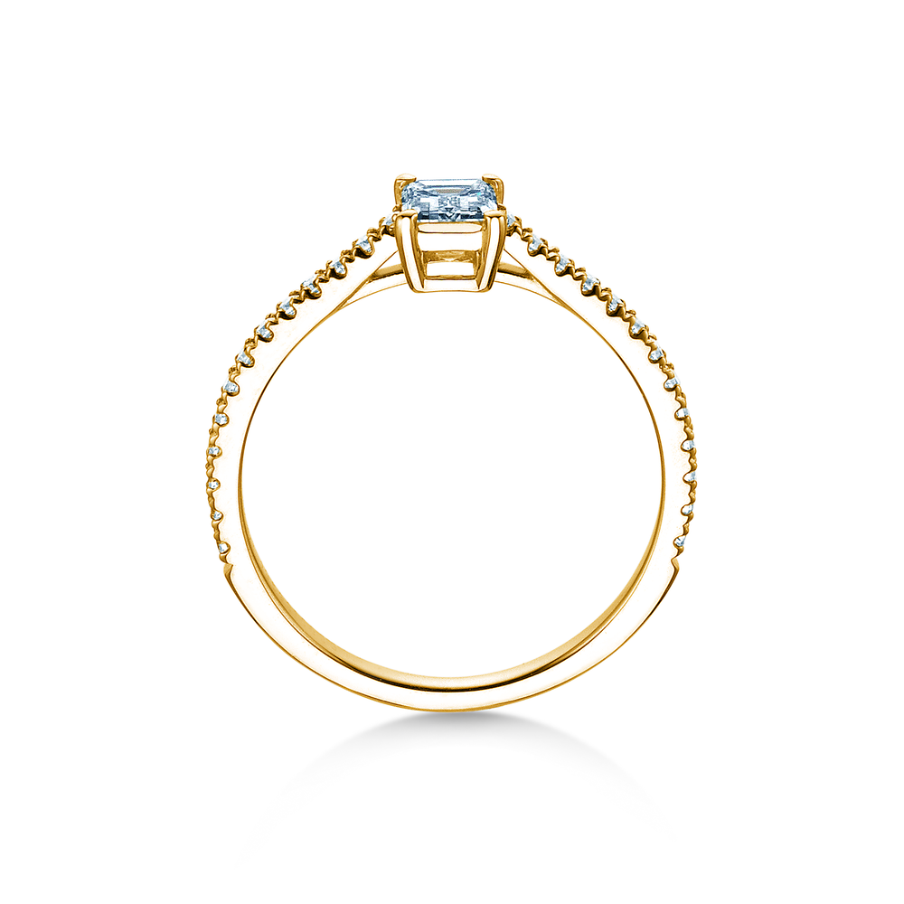 Ring Emerald Pavé in 9K Gelbgold mit Labordiamanten 0,40ct E/VS
