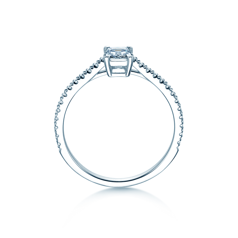Ring Emerald Pavé in Platin 950/- mit Labordiamanten 0,40ct E/VS