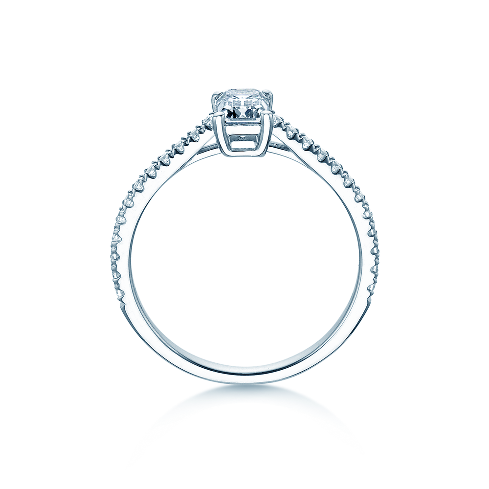 Ring Emerald Pavé in Platin 950/- mit Labordiamanten 0,70ct E/VS