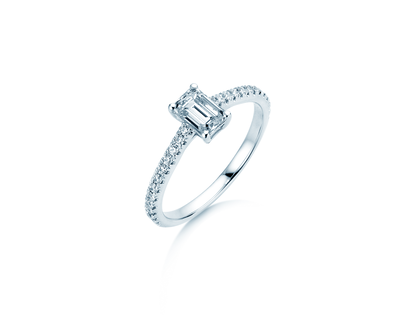Diamantring Emerald Pavé