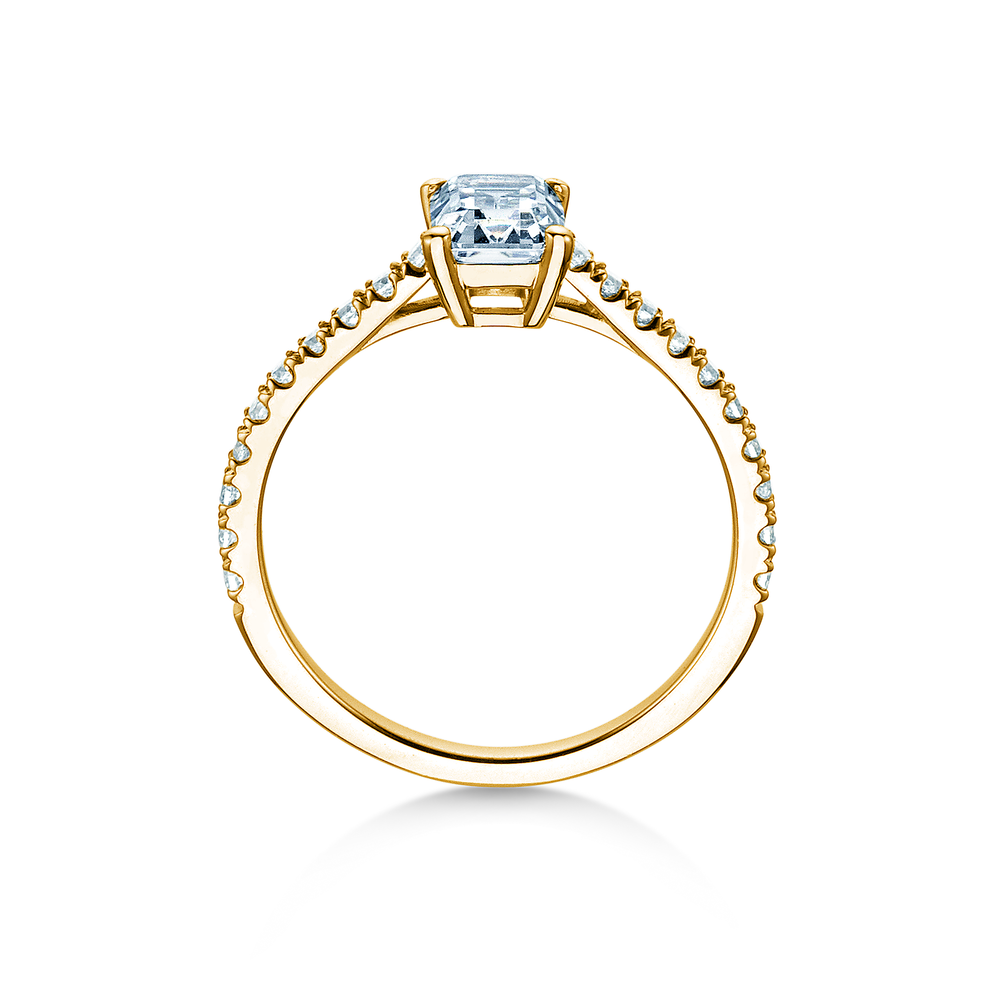Ring Emerald Pavé in 18K Gelbgold mit Labordiamanten 1,30ct E/VS