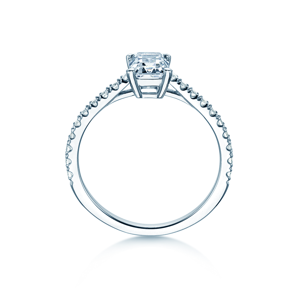 Ring Emerald Pavé in Platin 950/- mit Labordiamanten 1,30ct E/VS