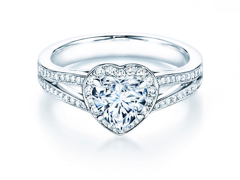 Diamantring Flame in 18K Weißgold mit Diamanten 1,54ct G/SI