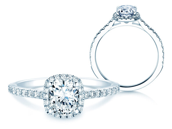 Ring Halo Cushion Pavé Labordiamant