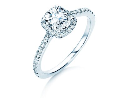 Ring Halo Cushion Pavé Labordiamant