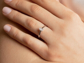 Diamantring Oval Cut in 14K Gelbgold mit Diamant 0,50ct G/SI