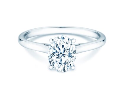 Diamantring Oval Cut in Weißgold