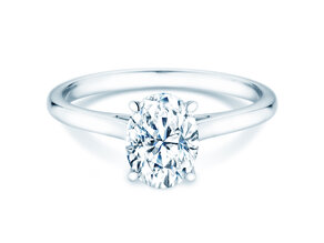 Diamantring Oval Cut in Weißgold