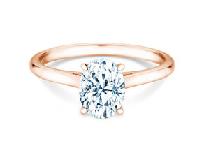 Diamantring Oval Cut in Roségold