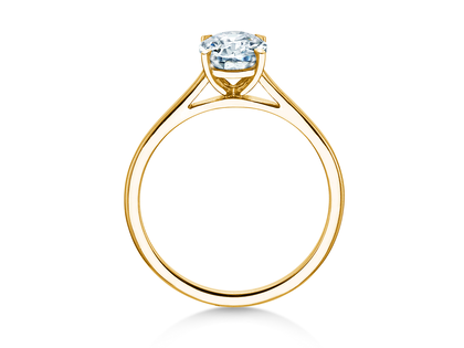 Ring Oval Cut in 14K Gelbgold mit Labordiamant 0,50ct E/VS