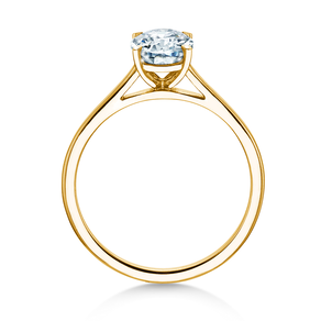 Ring Oval Cut in 14K Gelbgold mit Labordiamant 0,50ct E/VS