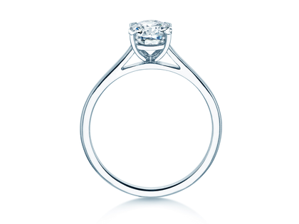 Diamantring Oval Cut in Weißgold