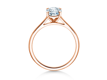 Diamantring Oval Cut in Roségold