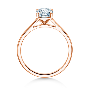 Diamantring Oval Cut in Roségold