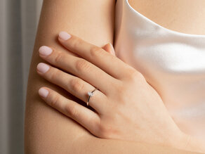 Diamantring Oval Cut in 14K Gelbgold mit Diamant 0,50ct G/SI