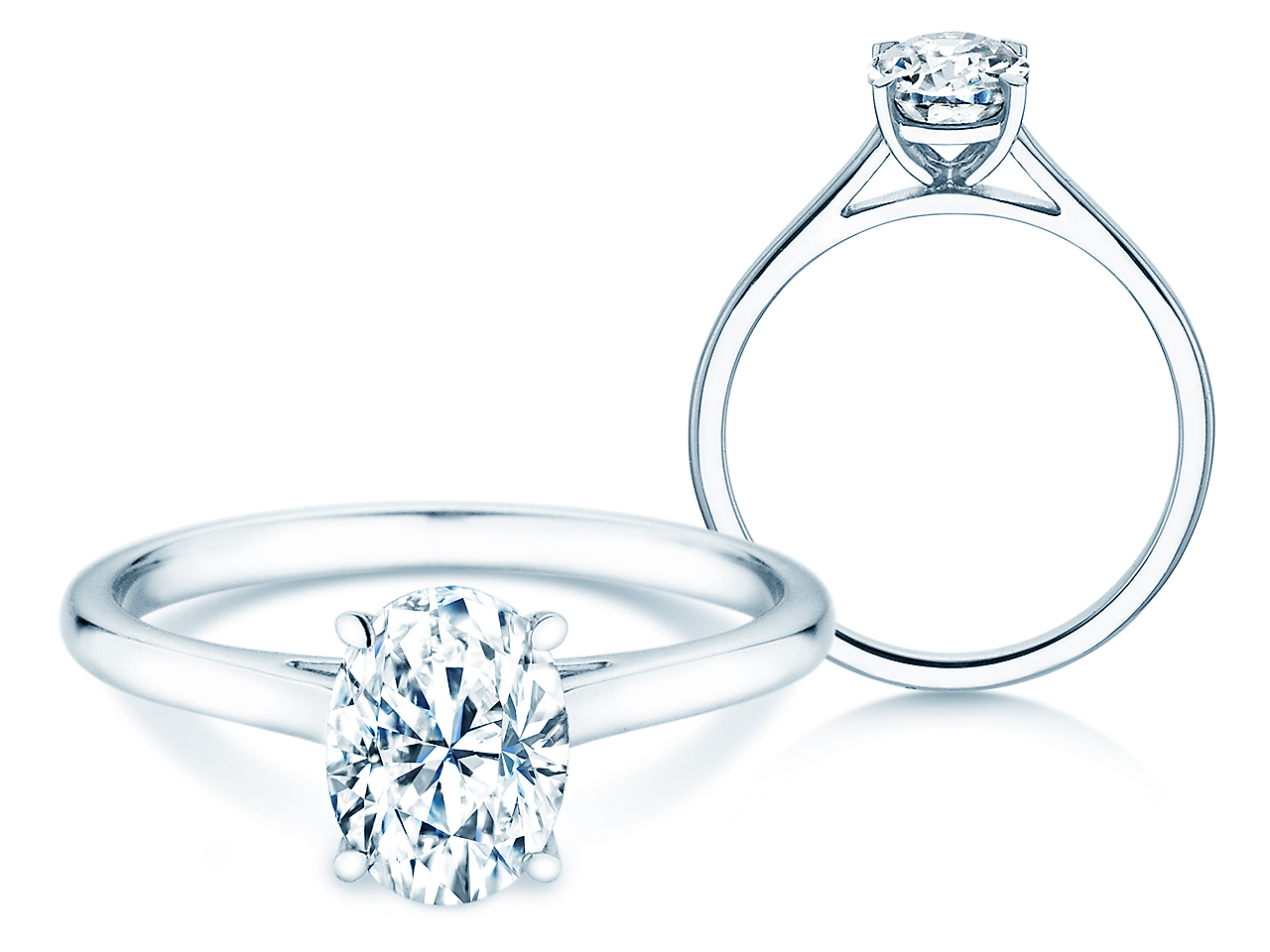 Diamantring Oval Cut