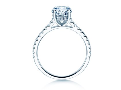 Diamantring Oval Hidden Halo Pavé