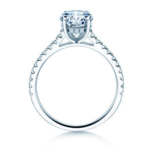 Diamantring Oval Hidden Halo Pavé