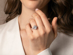 Diamantring Oval Pear Cut