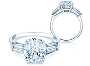 Ring Oval Tapered Baguette Labordiamant