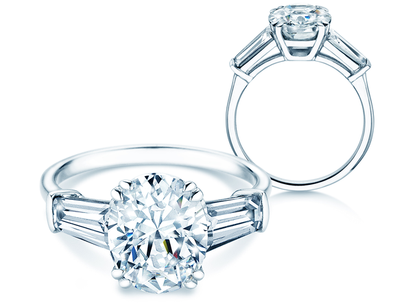 Ring Oval Tapered Baguette Labordiamant