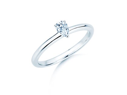 Diamantring Pear Clean in 9K Weißgold mit Diamant 0,25ct