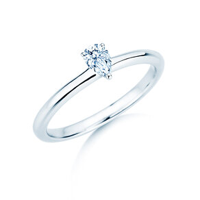 Diamantring Pear Clean in 9K Weißgold mit Diamant 0,25ct