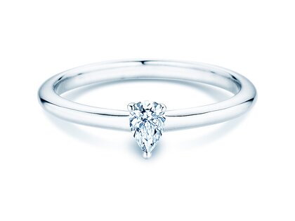 Diamantring Pear Clean in 9K Weißgold mit Diamant 0,25ct