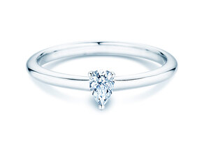 Diamantring Pear Clean in 9K Weißgold mit Diamant 0,25ct