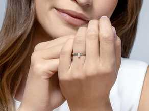 Diamantring Pear Clean in 9K Weißgold mit Diamant 0,25ct