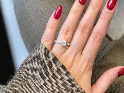Diamantring Pear Pavé