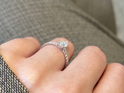 Diamantring Pear Pavé