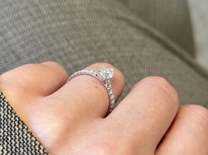 Diamantring Pear Pavé
