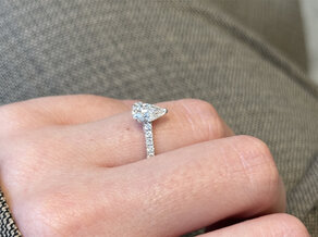 Diamantring Pear Pavé