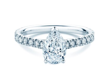 Diamantring Pear Pavé