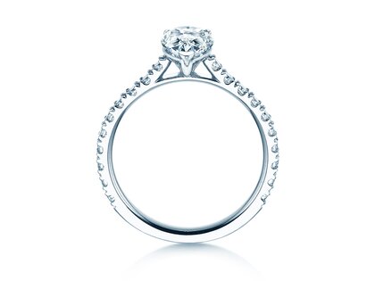 Diamantring Pear Pavé