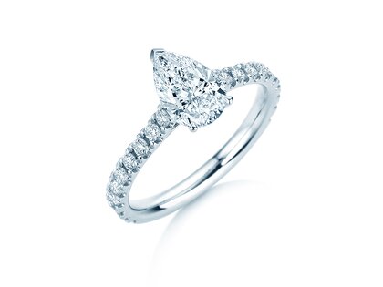 Diamantring Pear Pavé