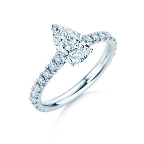 Diamantring Pear Pavé