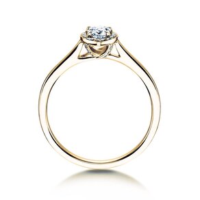 Diamantring Pear Shape in Gelbgold