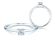 Diamantring Princess in Silber