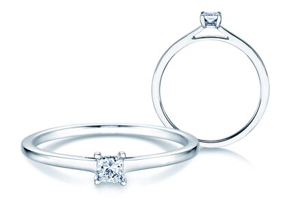Ring Princess in Weißgold
