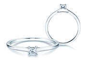 Diamantring Princess in 14K Weißgold mit Diamant 0,25ct