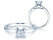Diamantring Princess in 14K Weißgold mit Diamant 1,00ct