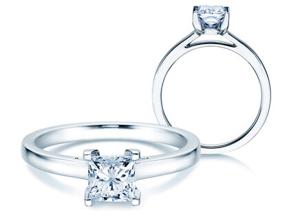 Diamantring Princess in 9K Weißgold mit Diamant 1,00ct