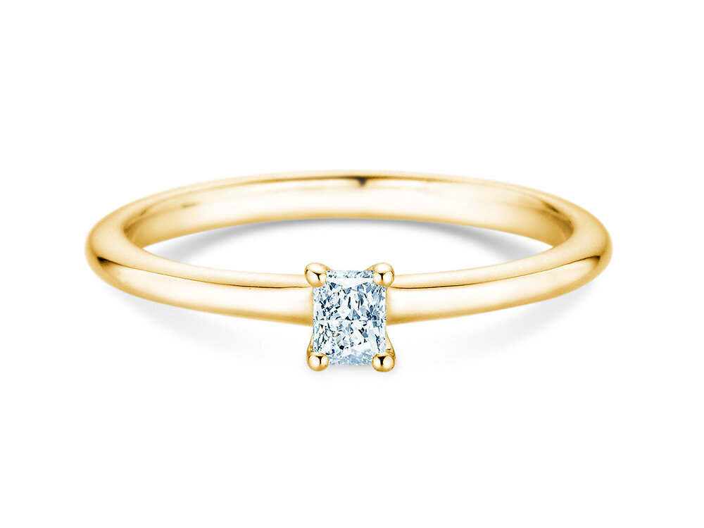 Diamantring Radiant Clean in 14K Gelbgold