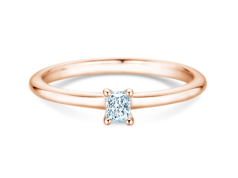 Diamantring Radiant Clean in 14K Roségold